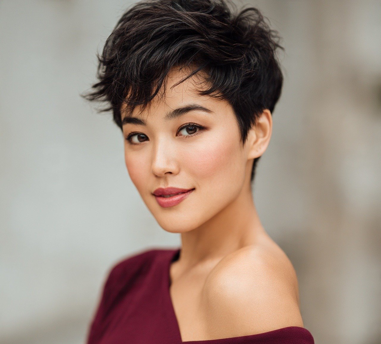 Pixie Cut For Oval Face