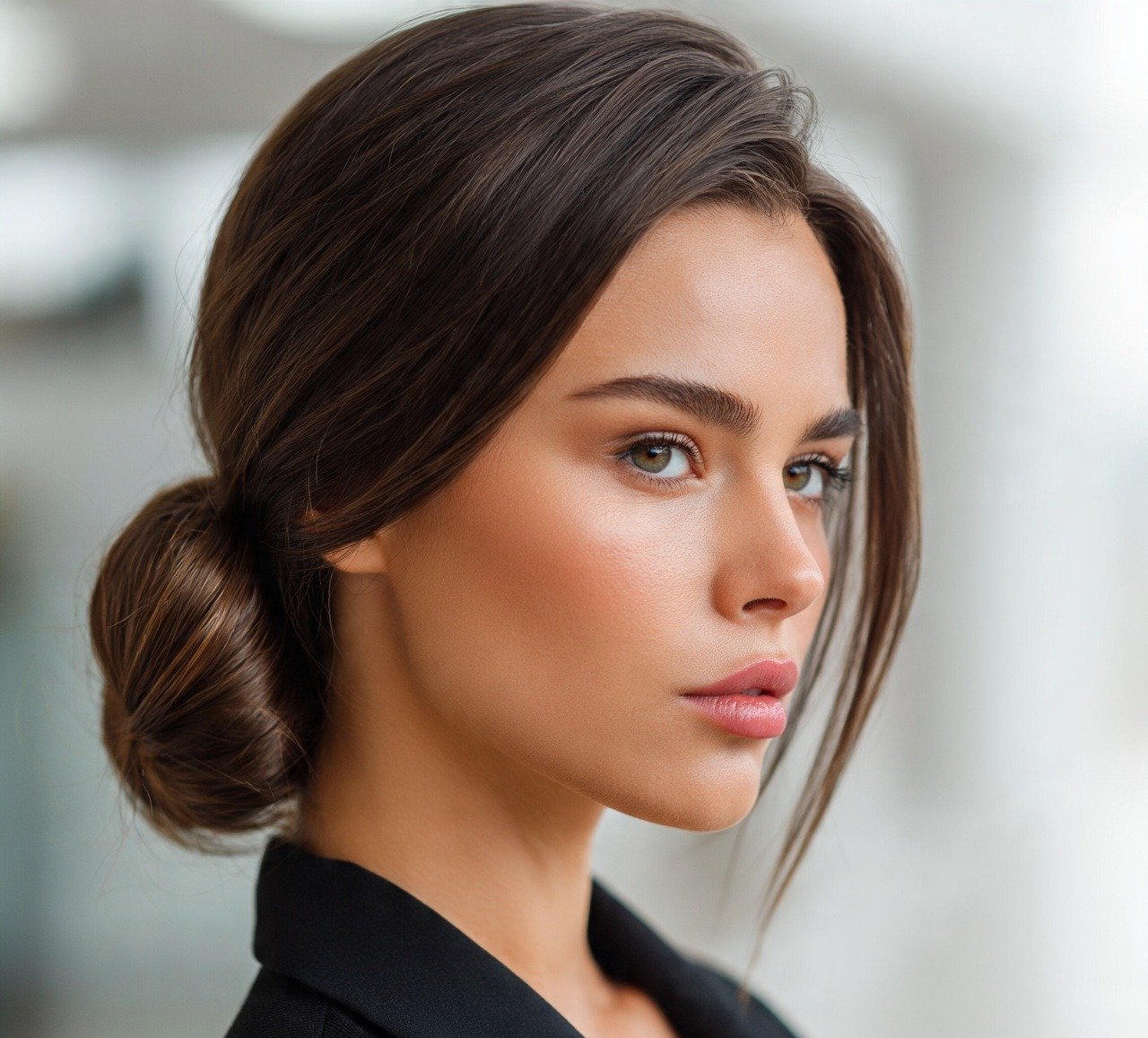 Polished Low Side Bun Work Hairstyles For Long Hair