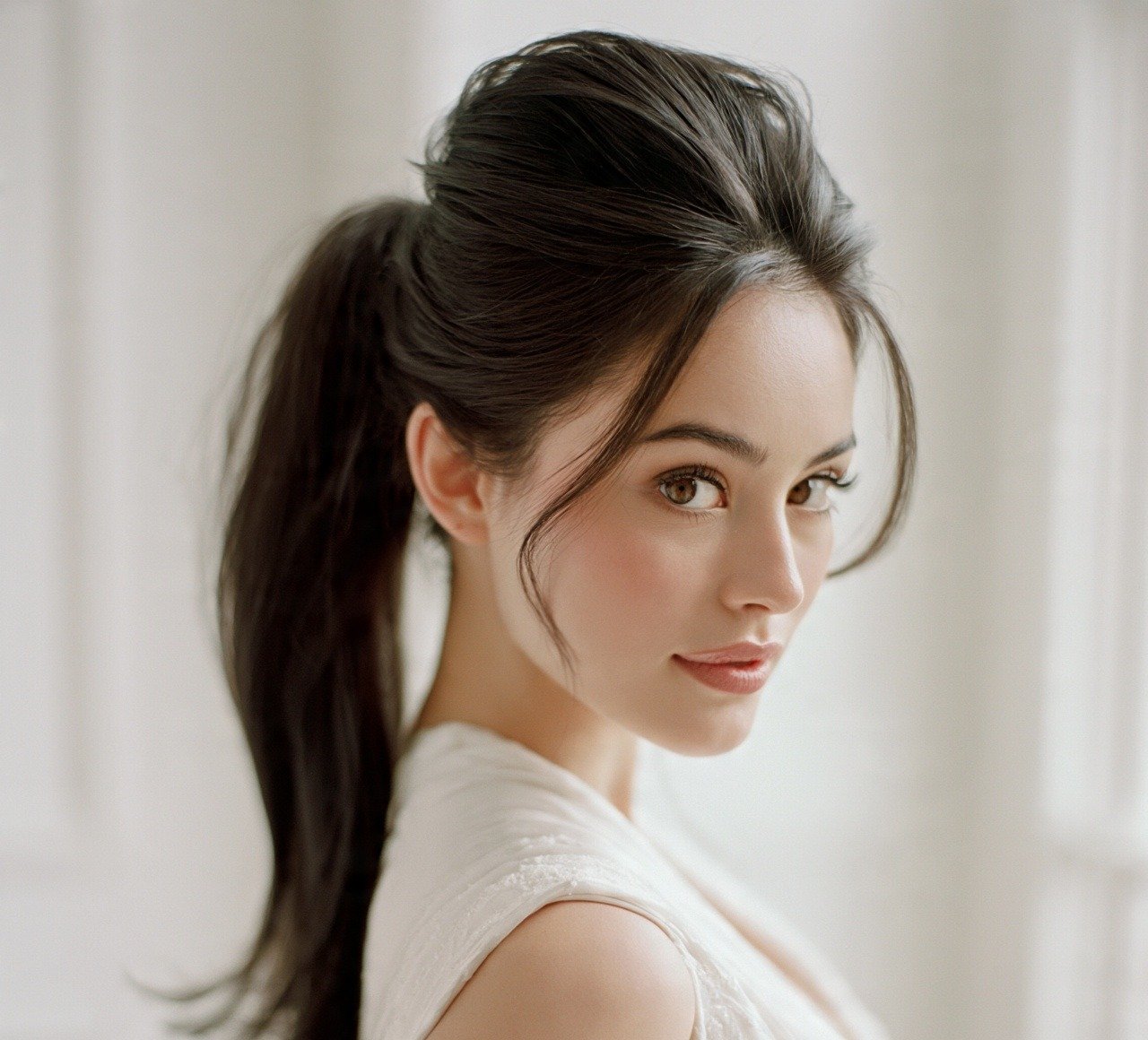 Ponytail with Bouffant Crown cropped
