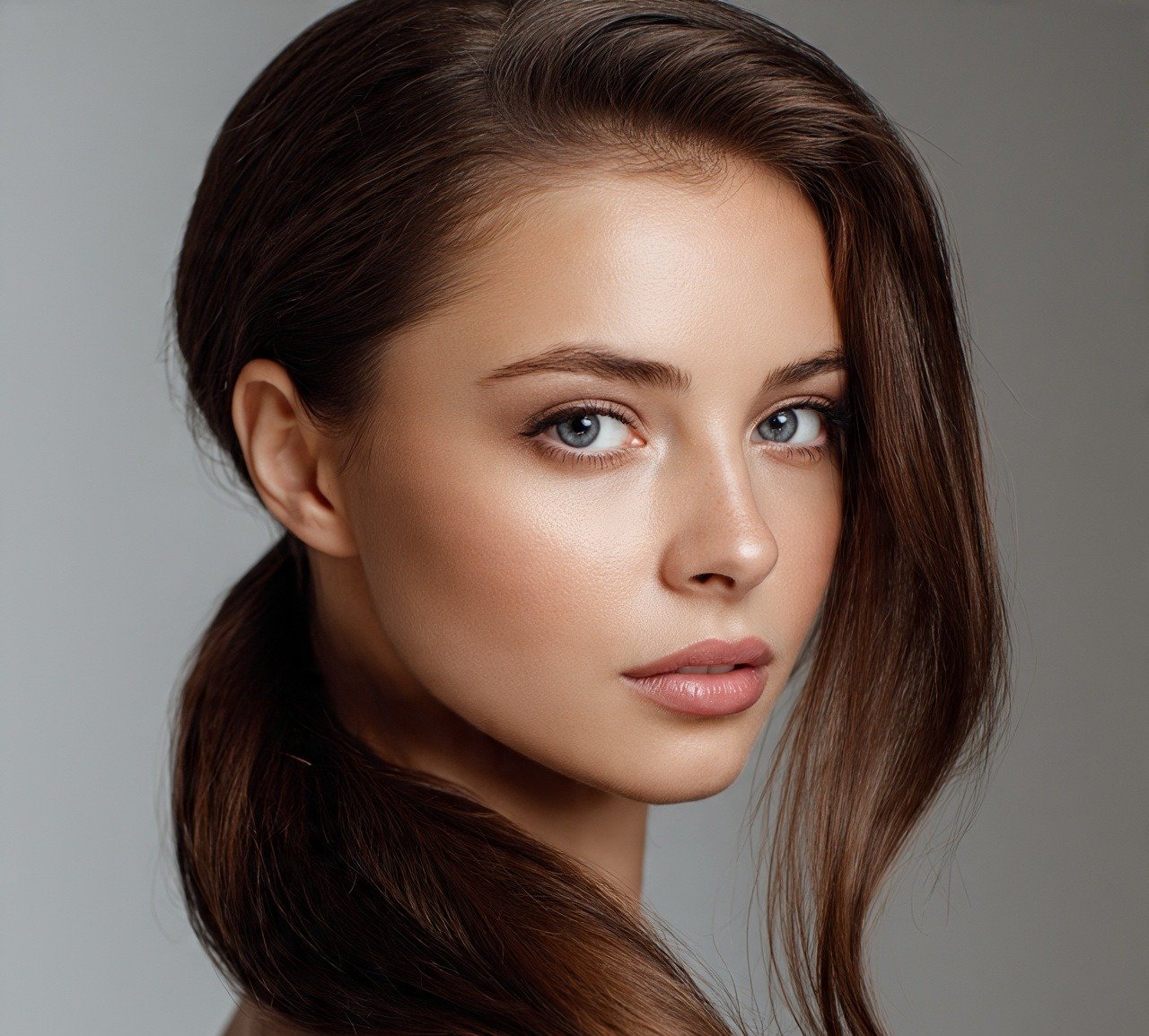 Ponytail with a Wrapped Section Simple Hairstyle