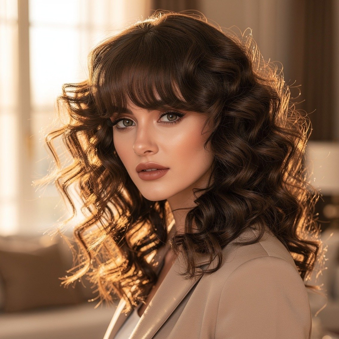 15 Trending Ideas Curly Hairstyles With Bangs That Actually Flatter Every Curl Type 15 Retro Curly Bangs Inspired by the 1970s