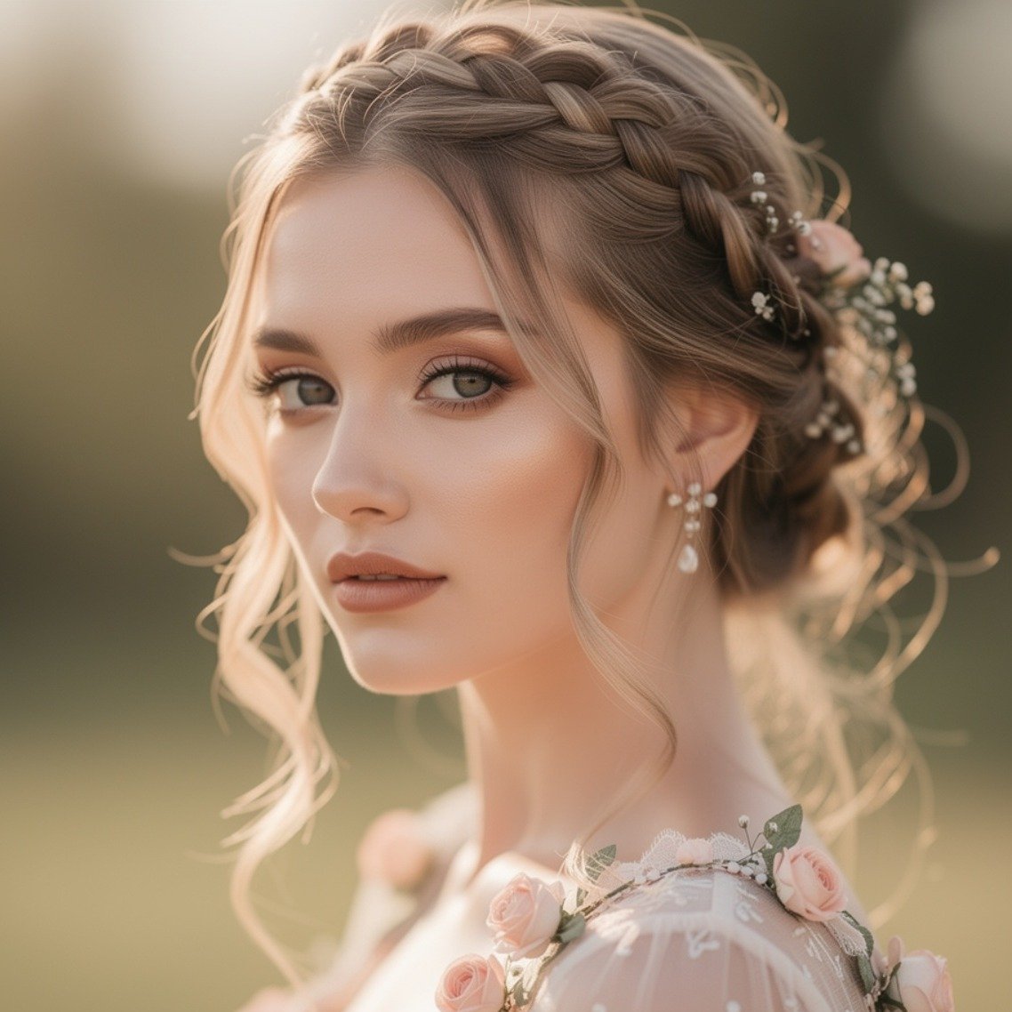 15 Simple Wedding Hairstyles That Look Elegant and Timeless 6 Romantic Braided Crown