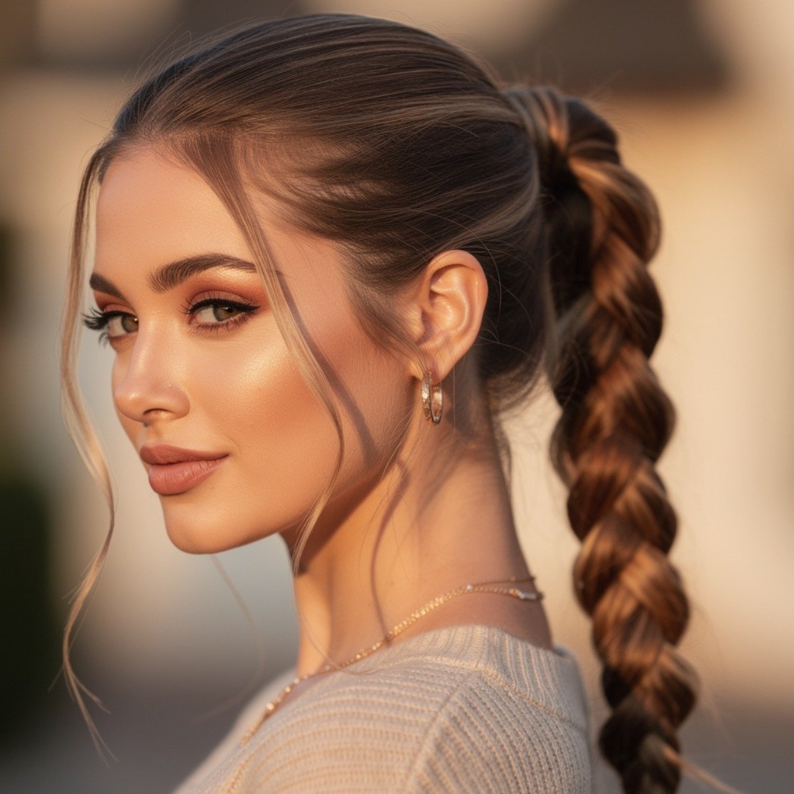 Rope Braid Ponytail 1