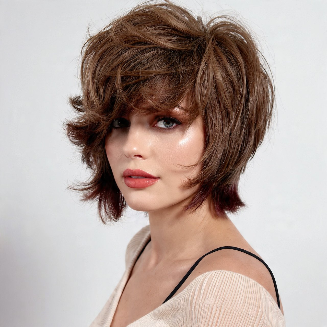Shaggy Bob Hairstyles: 12 Effortlessly Cool Cuts to Try This Season 4 Shaggy Bob for Thick Hair with Heavy Layers