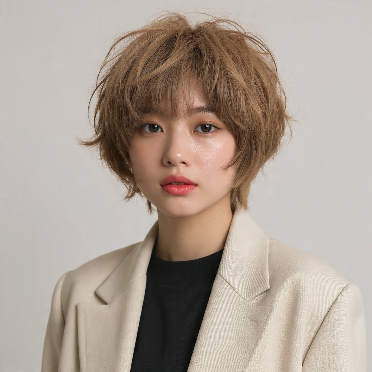Shaggy Choppy Bob With Curtain Bangs