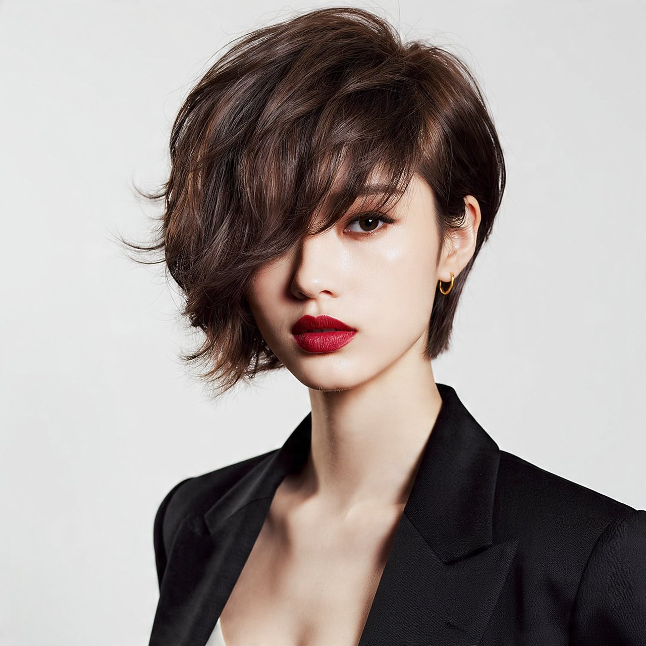Short Angled Bob with