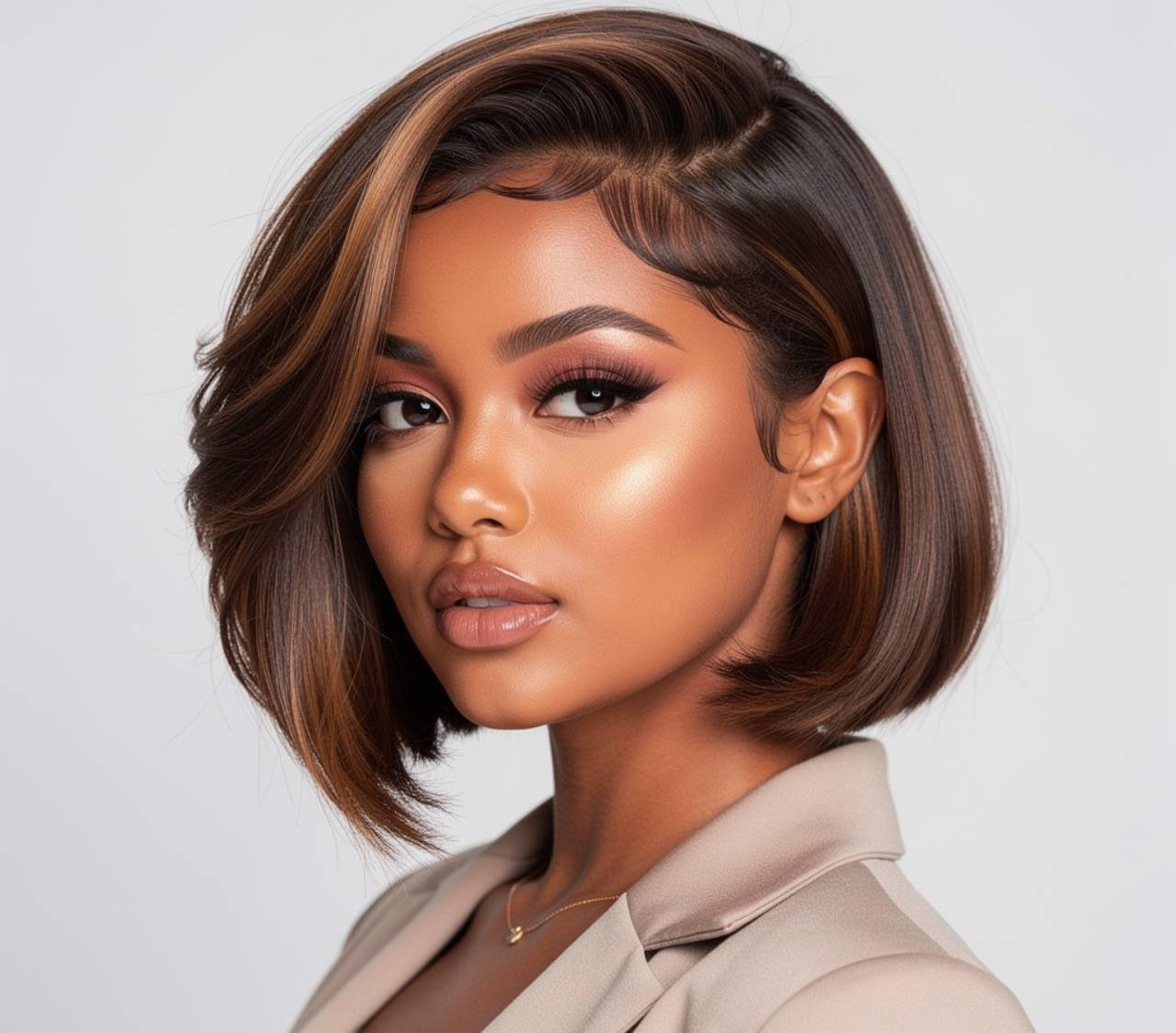 Short Bob Short Quick Weave Hairstyles for Round Face