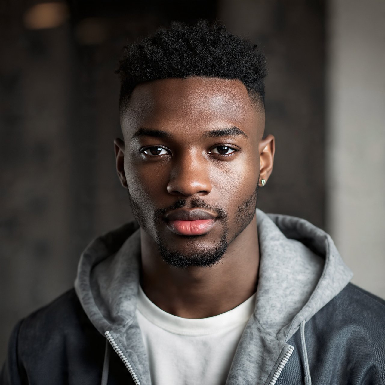 Short Curly Afro Hairstyle For Men
