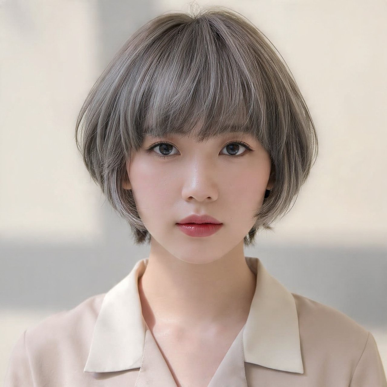 Short Layered Bob with Bangs Hairstyle