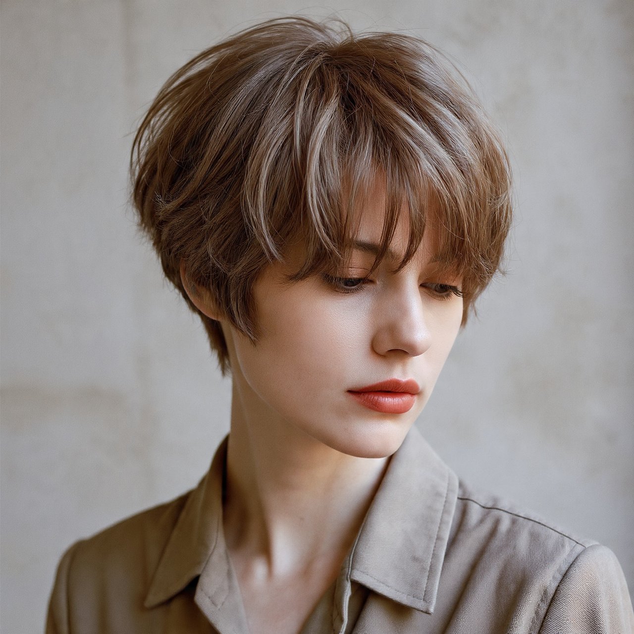 Short Layered Bob with Undercut Hairstyle
