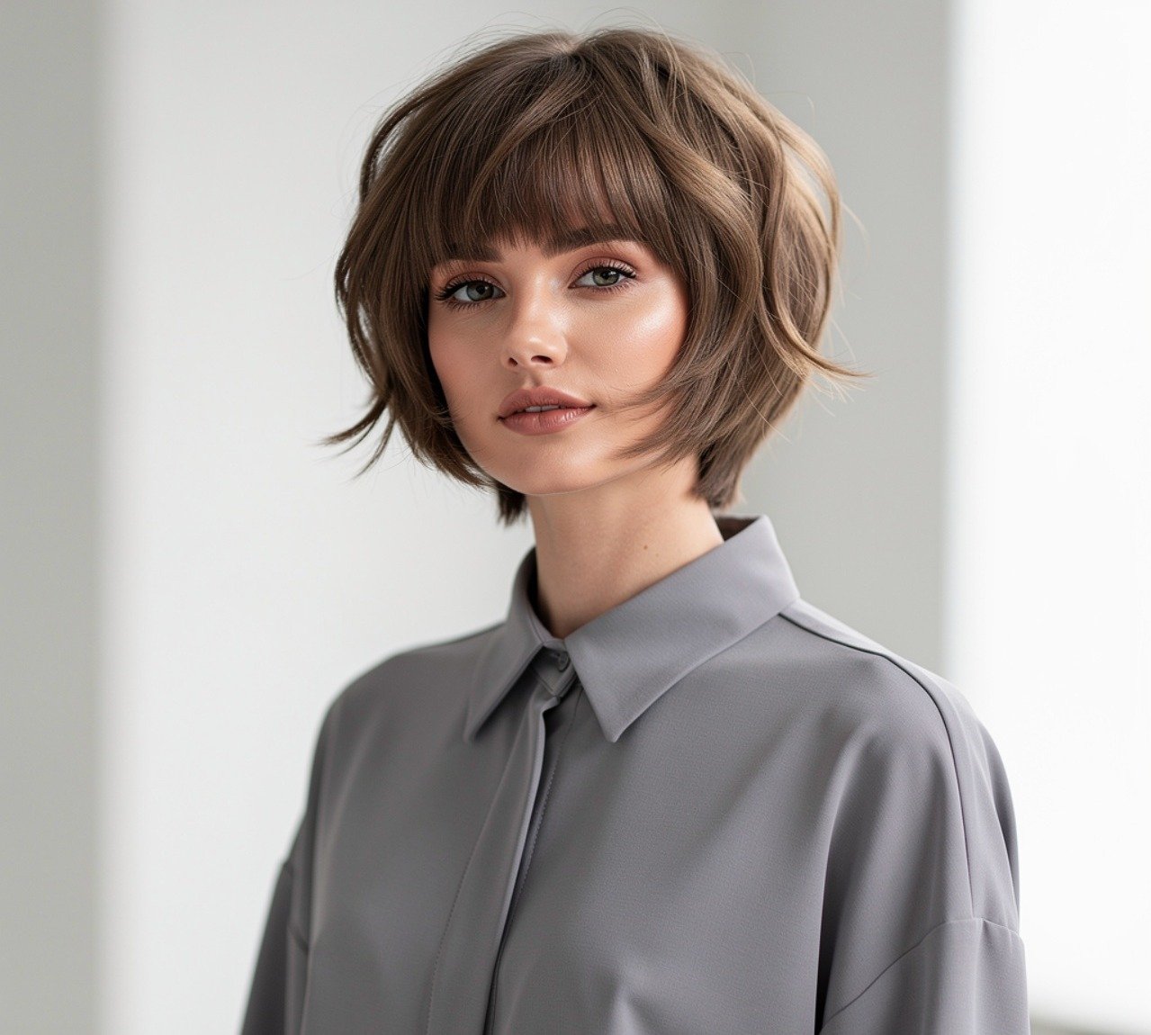 15 Trending Straight Short Hairstyles to Try This Year 9 Short Shag with Straight Fringe Hairstyle