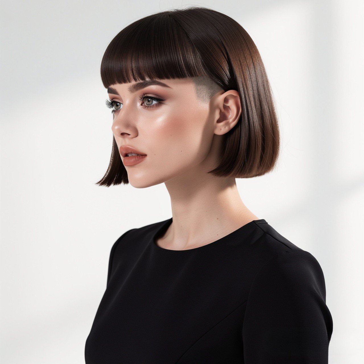 Short Straight Bob with Undercut Nape