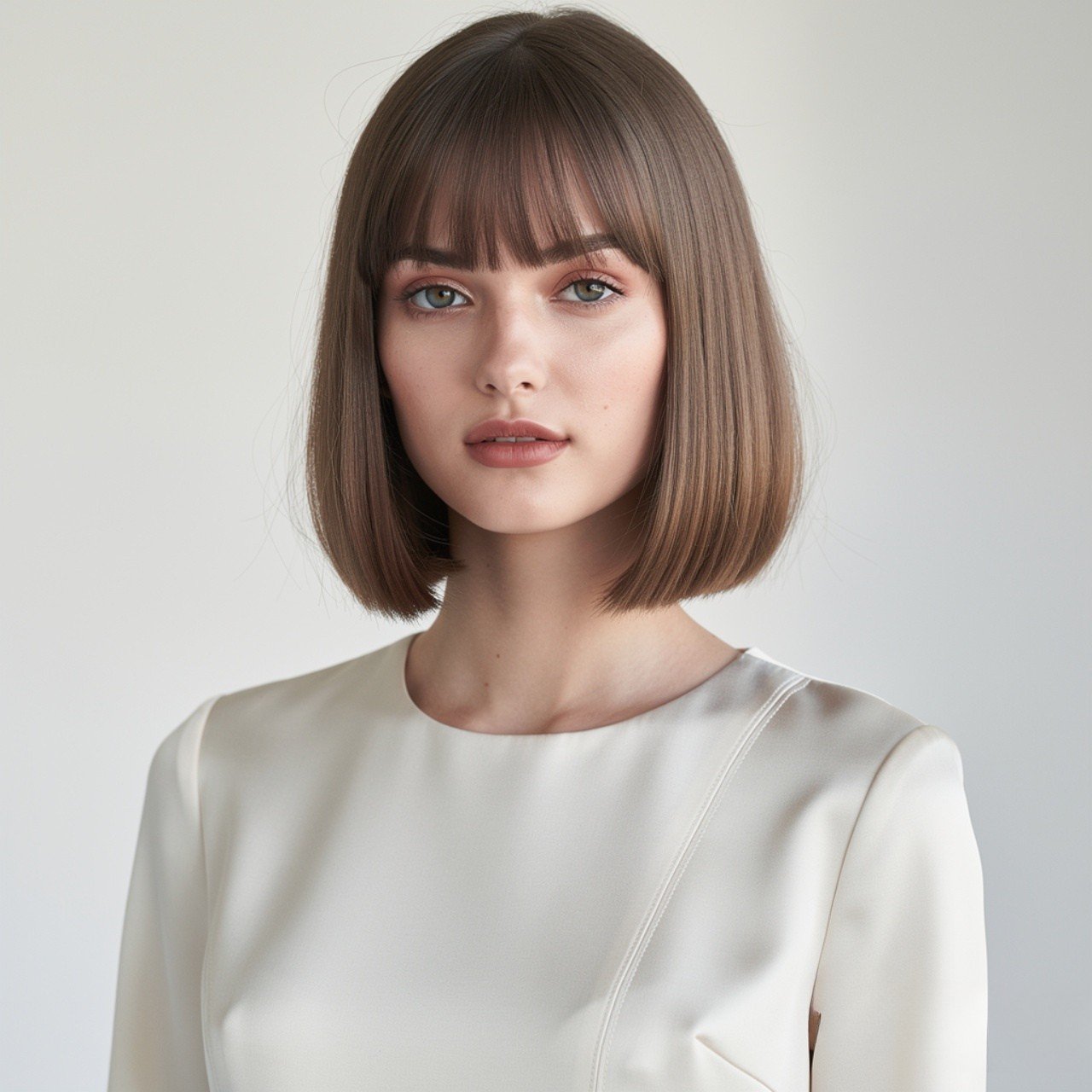 Short Straight Bob with Wispy Ends
