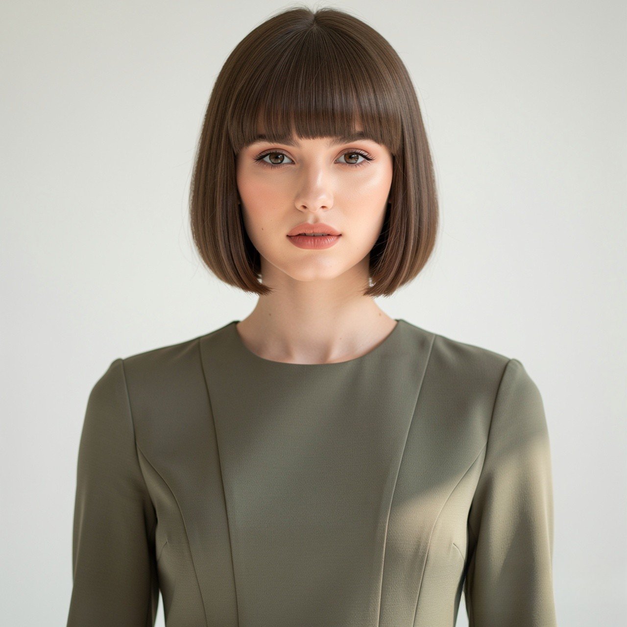 Short Straight Stacked Bob