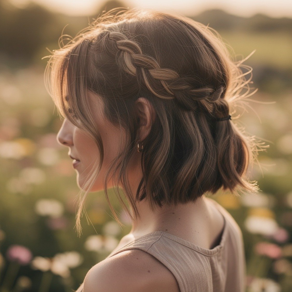 15 Braided Hairstyles Short Hair Lovers Will Want to Try 2 Side Braid for Short Hair