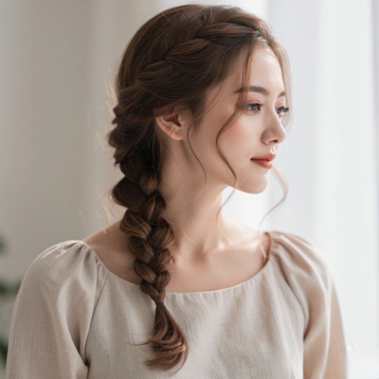 15 Trendy Summer Hairstyles Braids to Try that You’ll Love 6 Side Braid with Loose Strands Summer Hairstyle