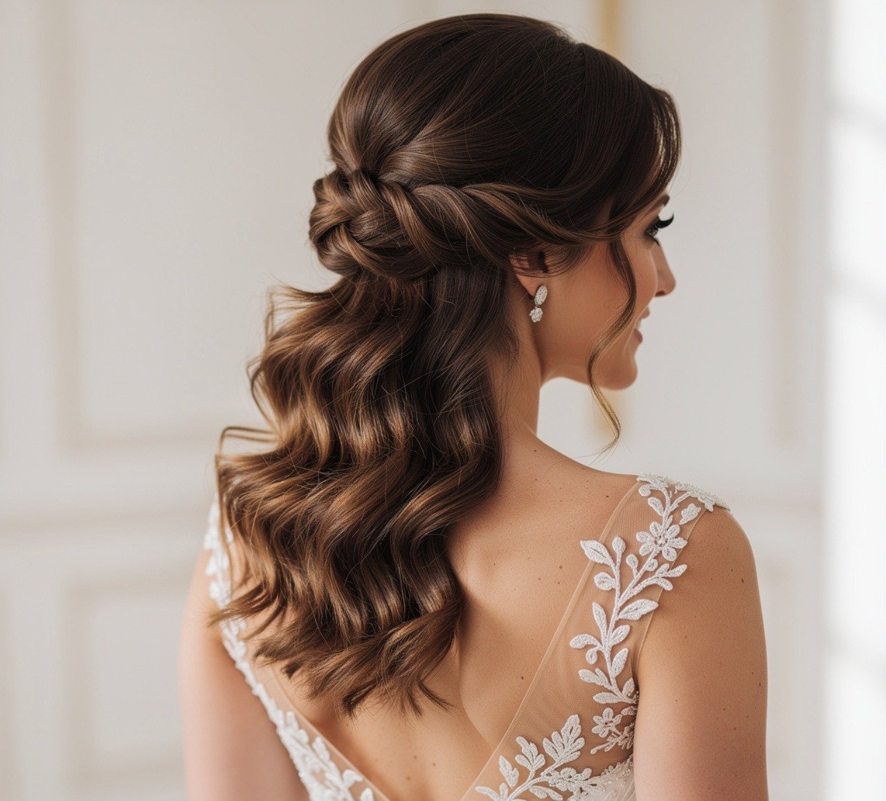 17 Romantic Side Hairstyles Wedding Ideas for an Elegant Bridal Look 16 Side Hairstyles Wedding for Medium Hair