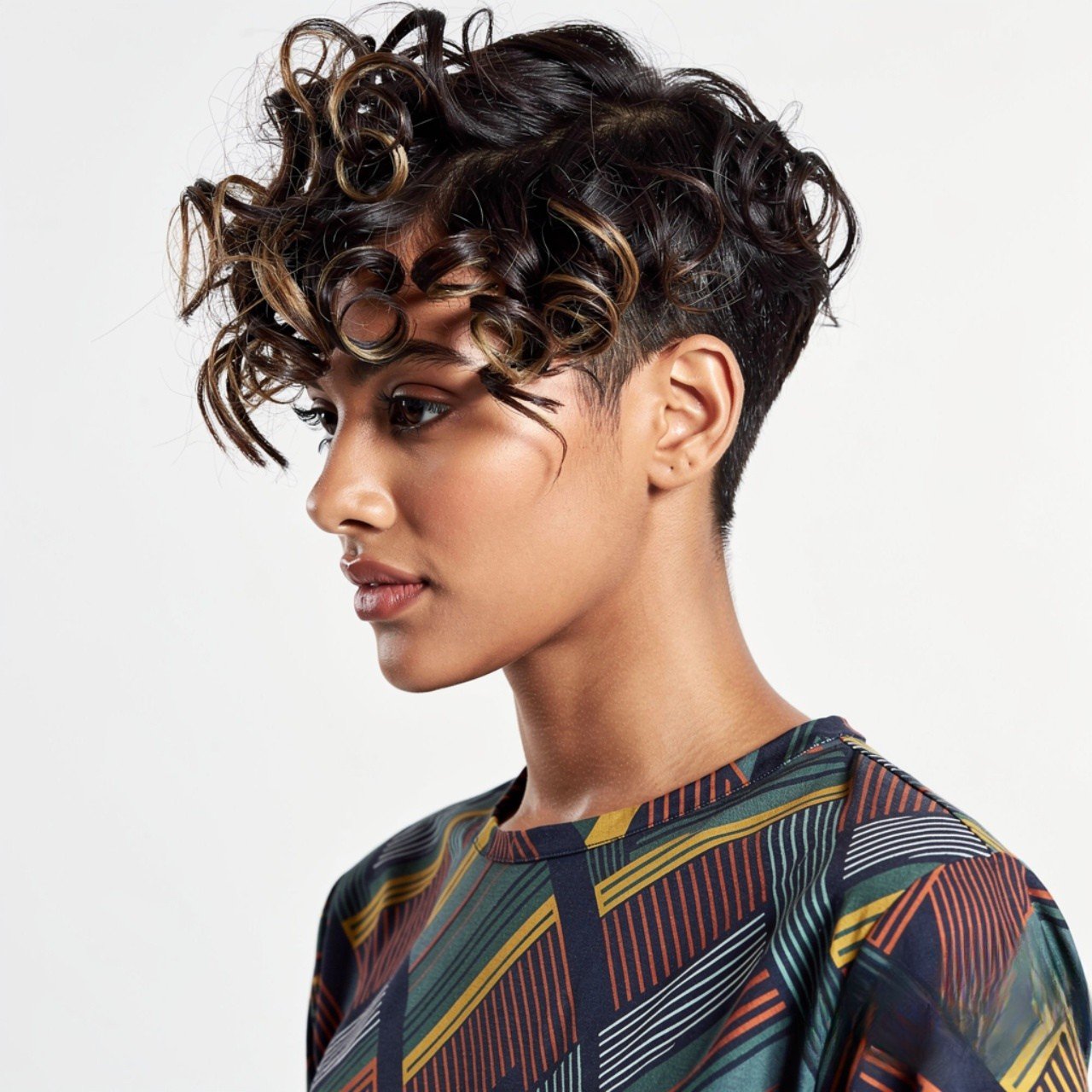 Side Parted Curly Hairstyles for Short Hair