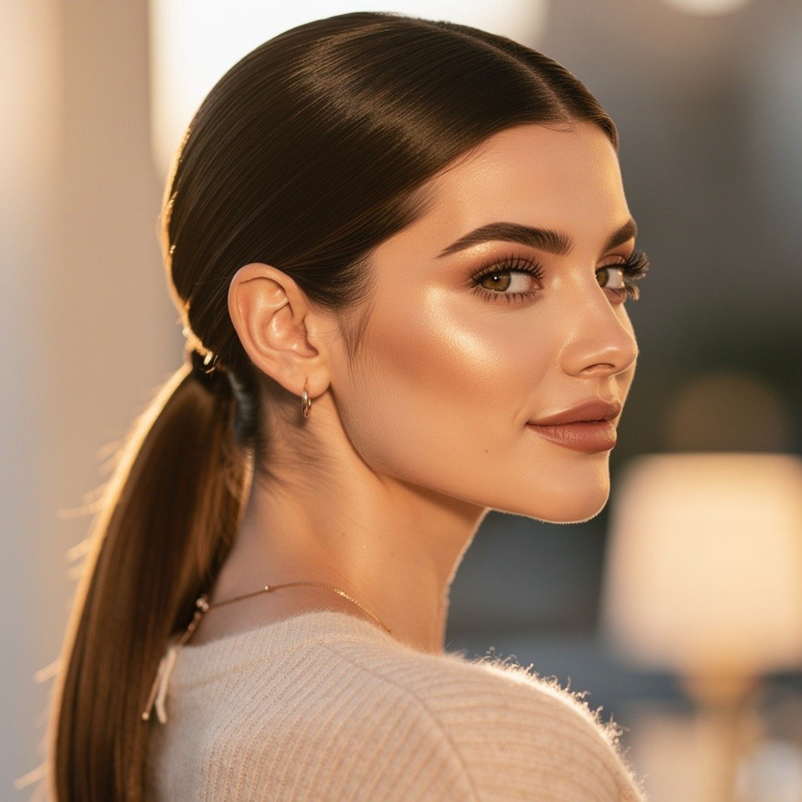 15 Trending Simple Elegant Hairstyles for Everyday and Special Events 13 Side Parted Low Ponytail