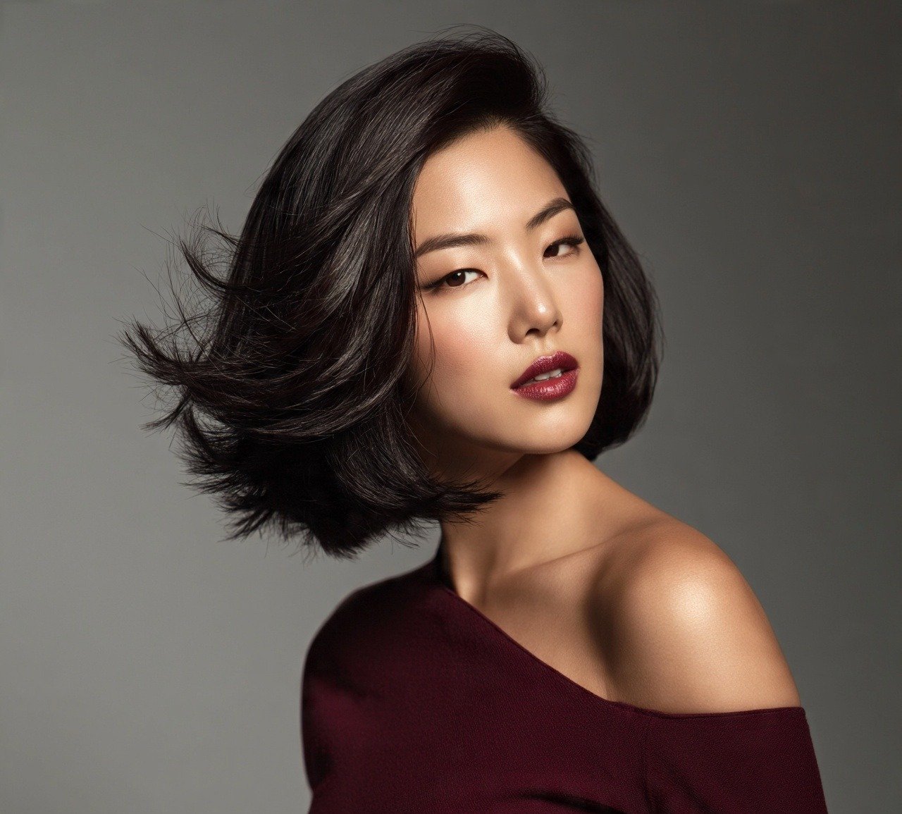 Side-Swept Bob Haircut For Oval Face