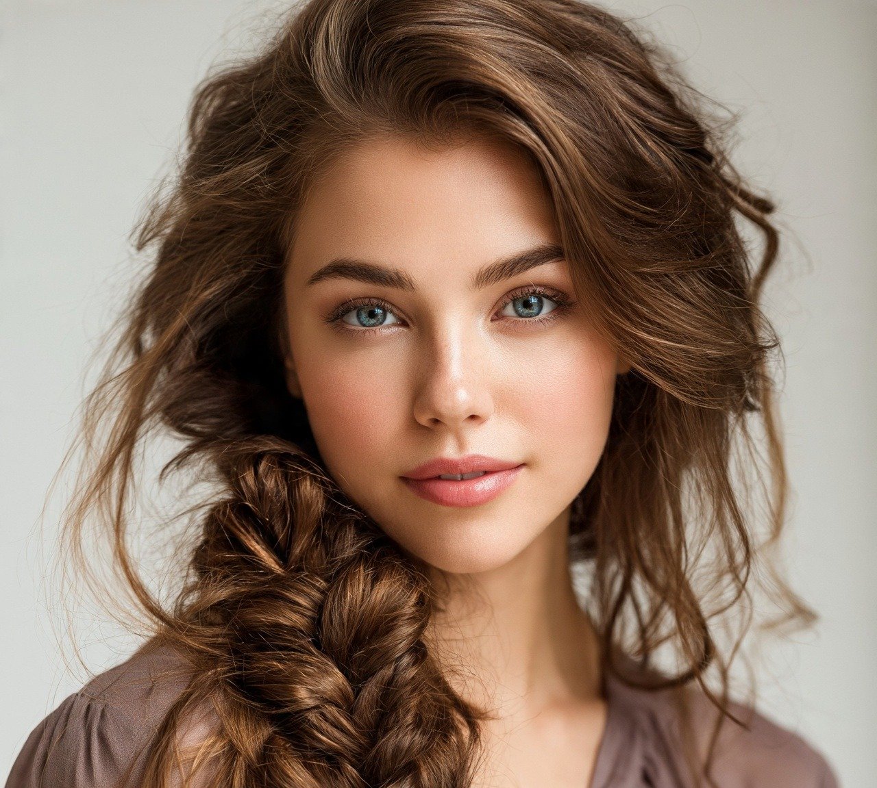 Side Swept Braided Style For Long Hair