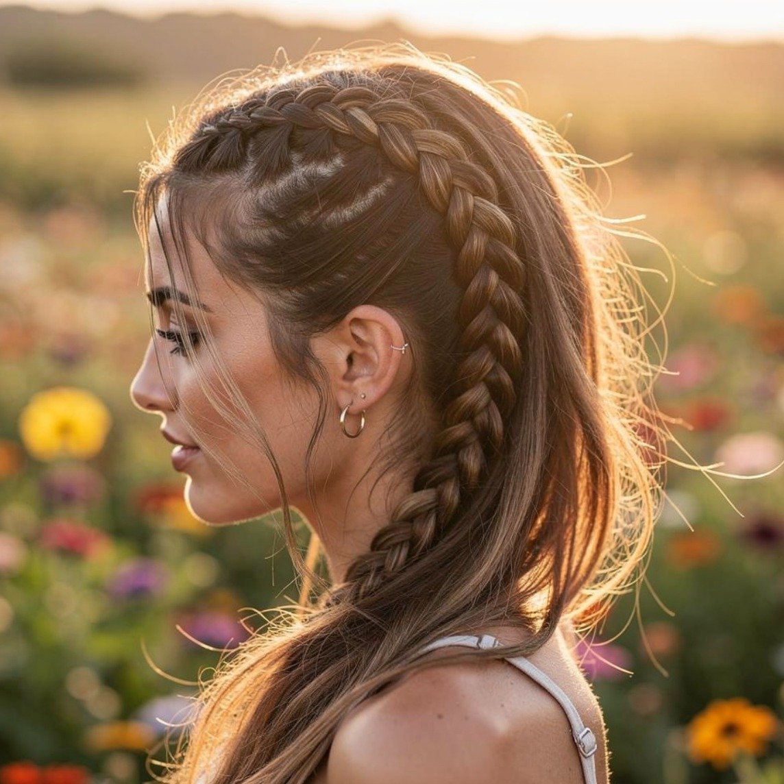 Side Swept Cornrows