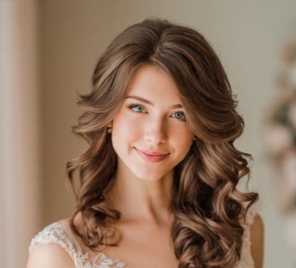 Side Swept Curls for medium hair cropped