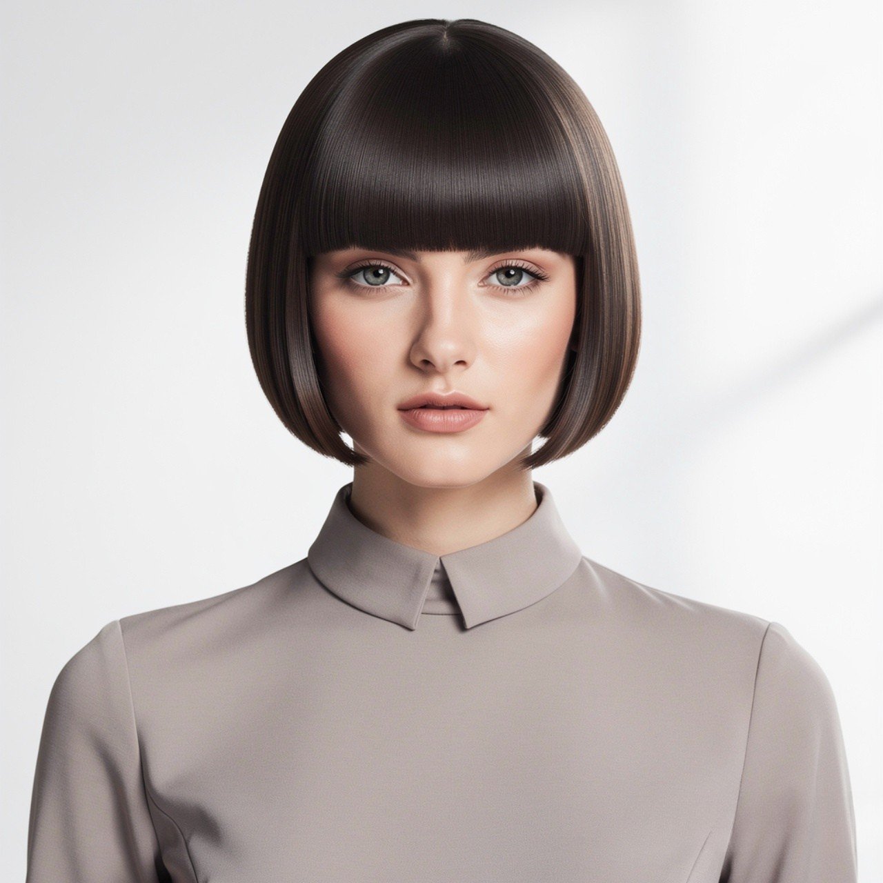 Sleek Blunt Bob Straight Hairstyle