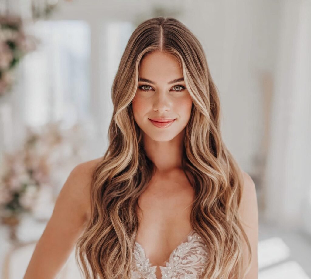 Sleek Center Part with Waves