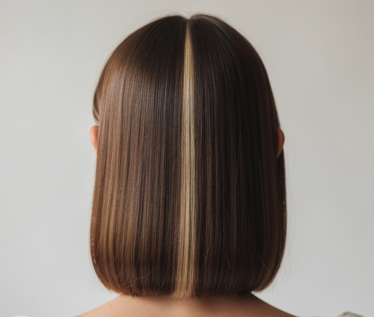14 Trending Straight Hairstyles for Wedding Guests, Brides, and Bridesmaids 2 Sleek Center Parted Bridal Lob 1