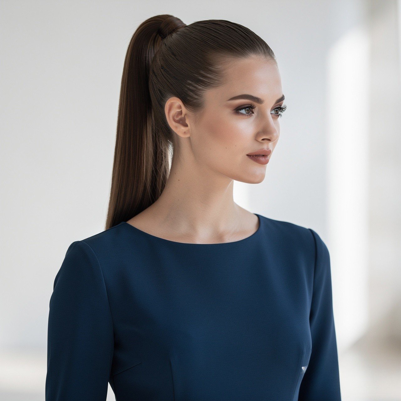 Sleek High Ponytail Easy Summer Hairstyle