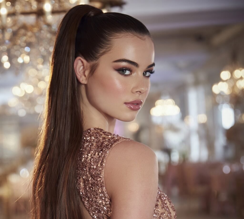 13 Stunning Prom Hairstyles for Long Hair Every Girl Will Love 3 Sleek High Ponytail cropped 2