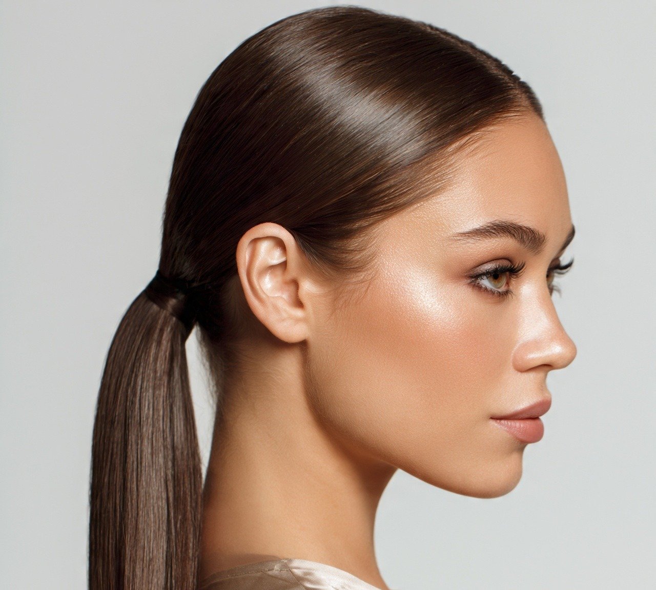 Sleek Low Ponytail For Long Hair