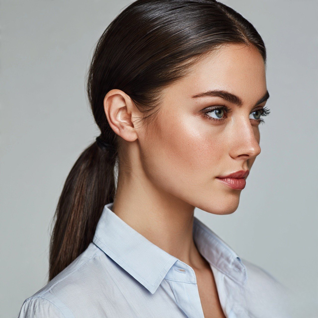 16 Trending Quick and Easy Hairstyles That Save Time and Look Gorgeous 2 Sleek Low Ponytail Quick and Easy Hairstyle