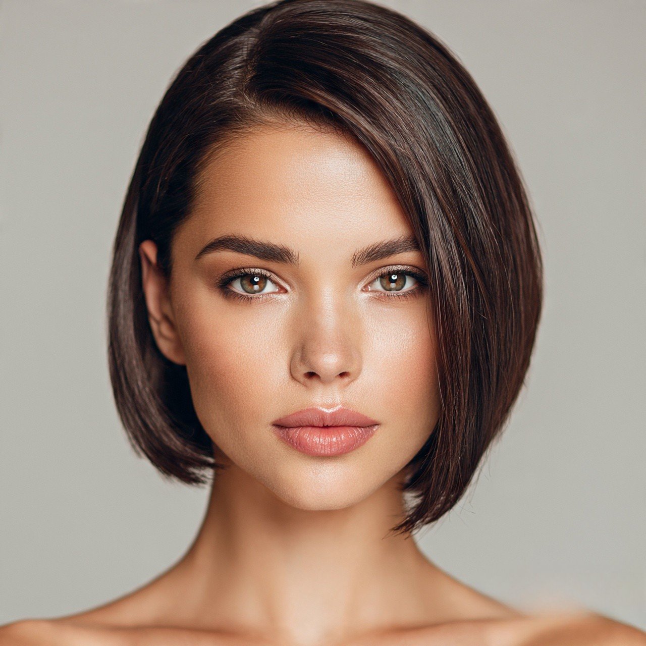 Sleek Side Part Bob For Short Hair