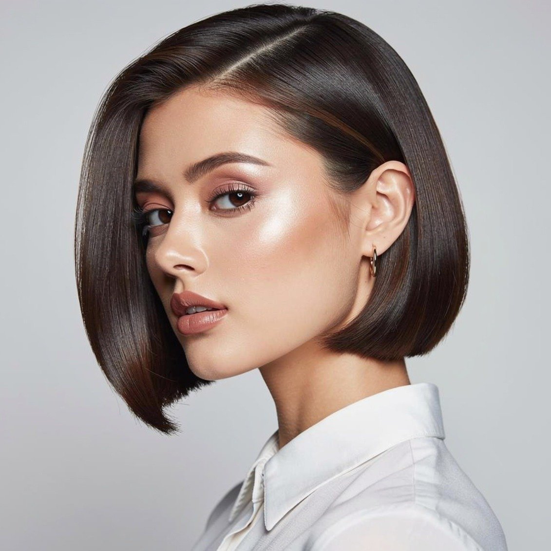 Sleek Side Part Bob