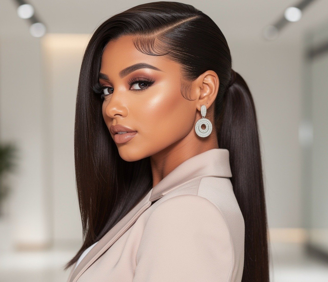 Sleek Side Quick Weave Ponytail Hairstyles for Bold Style