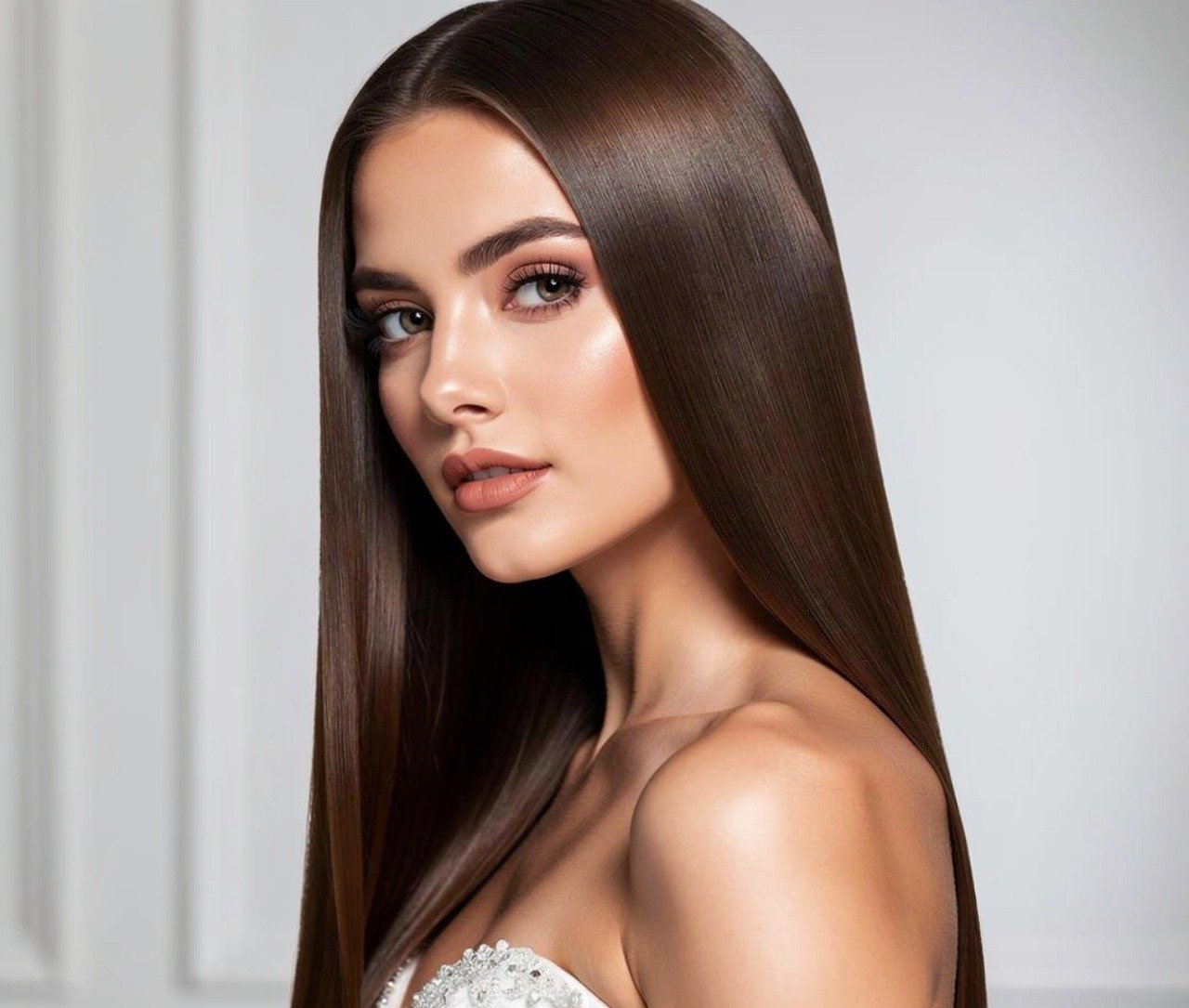 14 Trending Straight Hairstyles for Wedding Guests, Brides, and Bridesmaids 9 Sleek Side Swept Long Bridal Hair