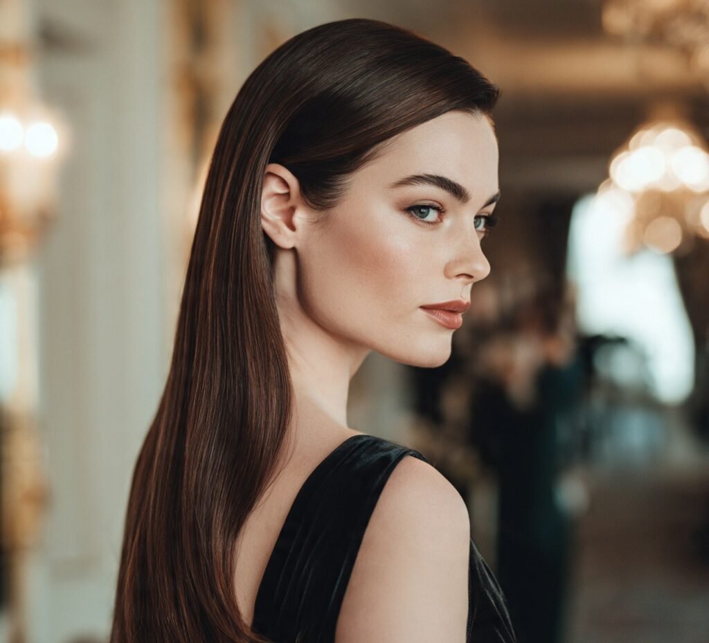 15 Trending Formal Hairstyles for Long Hair You'll Want to Try 9 Sleek Straight Hair with a Deep Side Part
