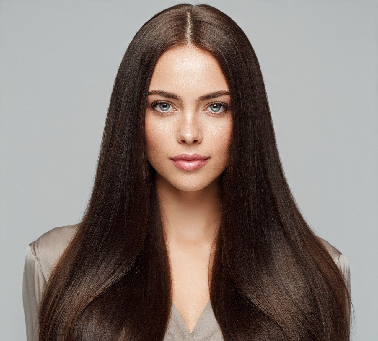 Sleek Straight Simple Hairstyle