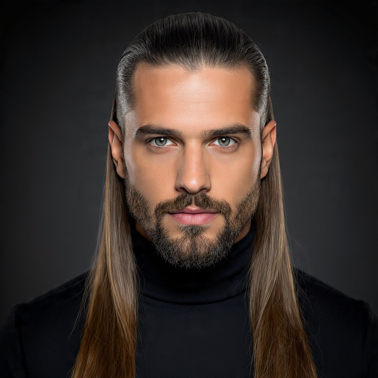 Slick Back Long Hair for Men 1