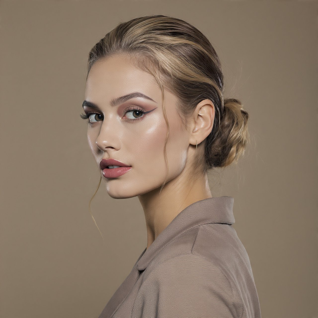 Slicked Back Wash and Go Hairstyle