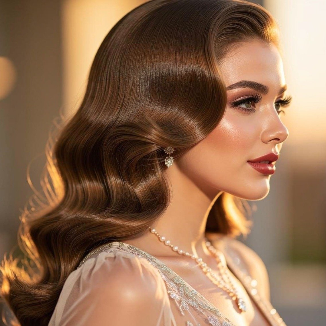 15 Simple Wedding Hairstyles That Look Elegant and Timeless 3 Soft Hollywood Waves