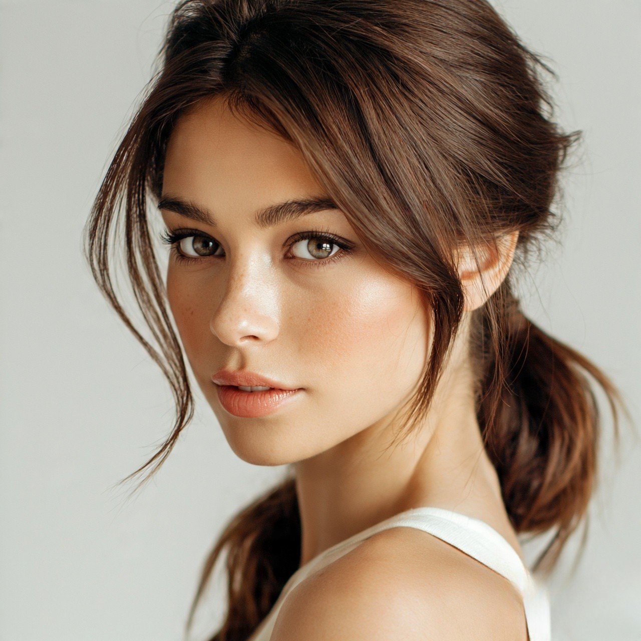 Soft Low Ponytail For Medium Hair