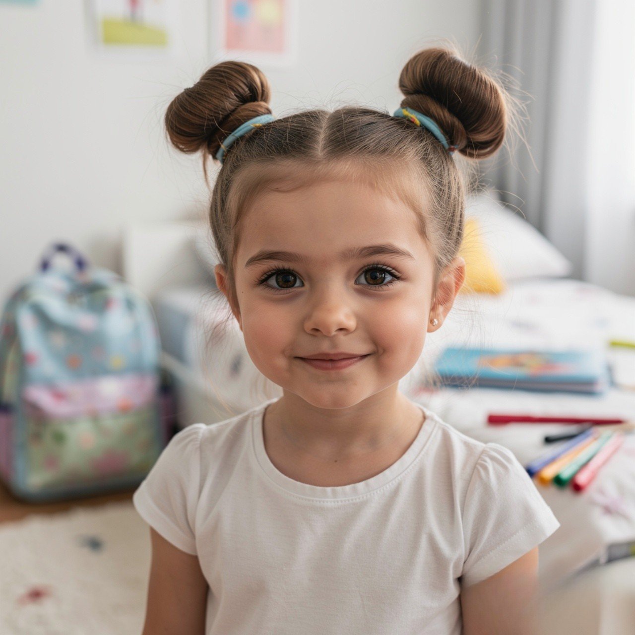 13 Trending Easy Kids Hairstyles for Cute Everyday Looks 13 Space Buns Easy Kids Hairstyle