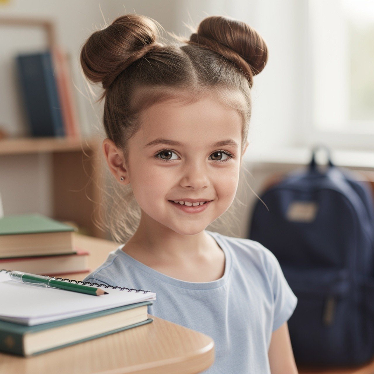 15 Trending Easy Little Girl Hairstyles for Cute Everyday Looks 10 Space Buns Little Girl Hairstyle
