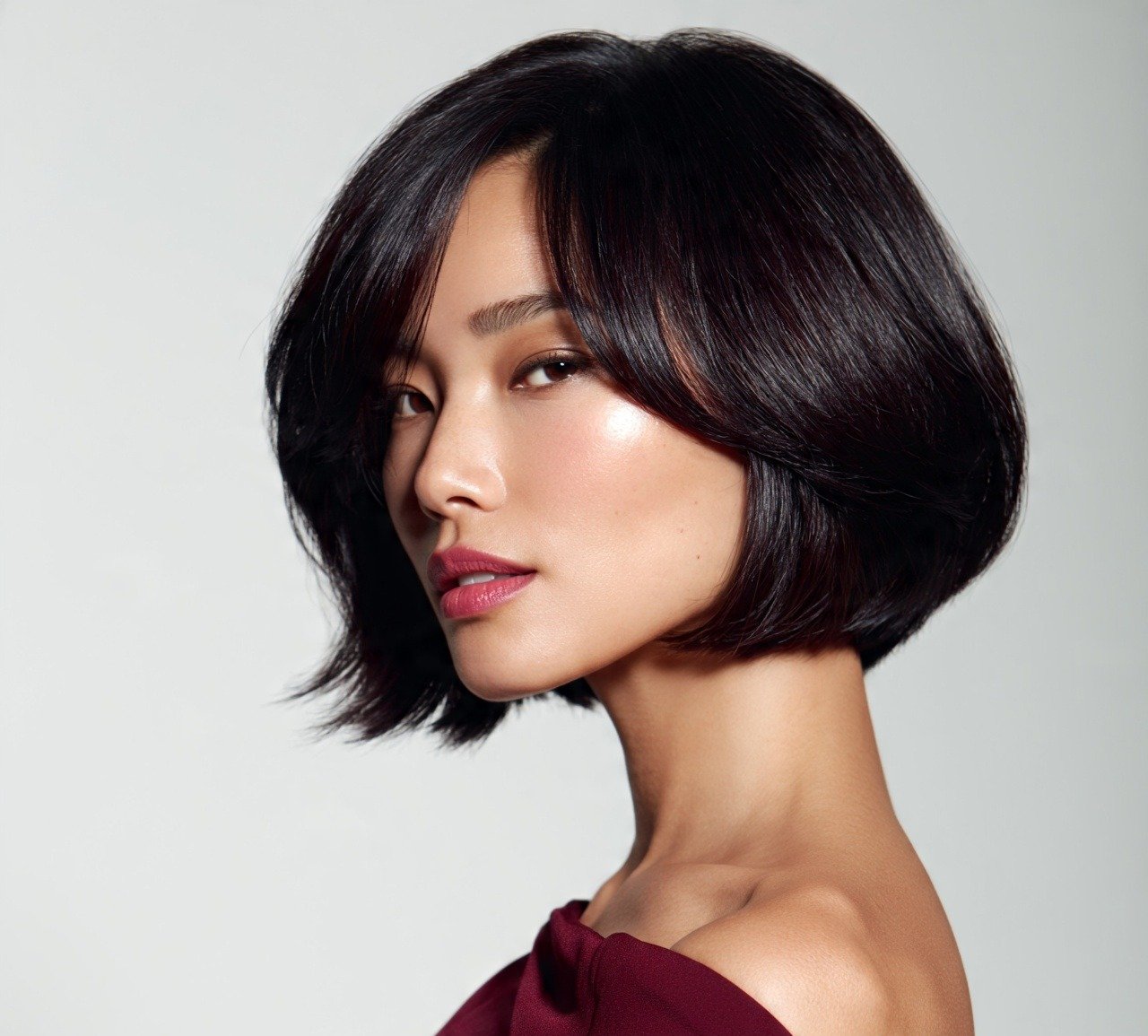 Stacked Bob Haircut For Oval Face