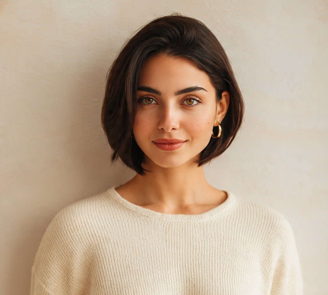 Asymmetrical Bob Haircut For Short Hairs