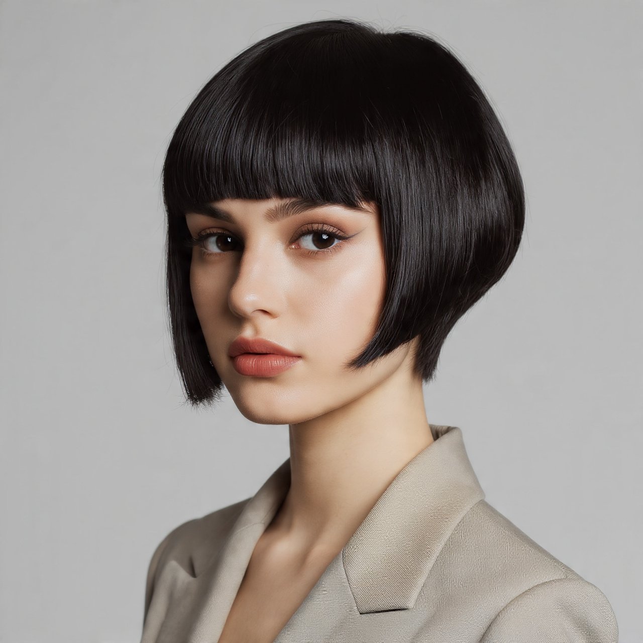 Stacked Bob with Full Fringe