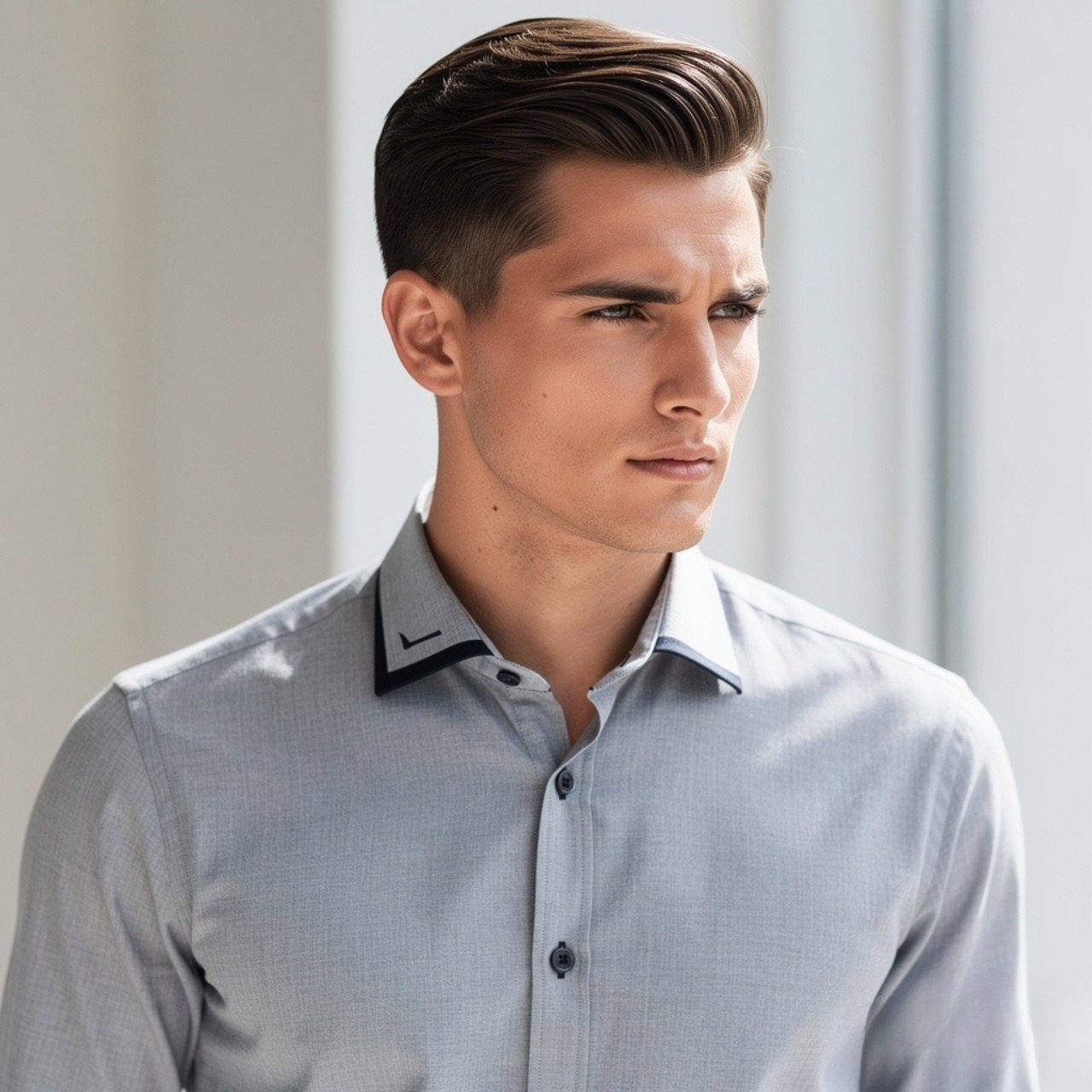 Straight Hair Ivy League Cut for Men